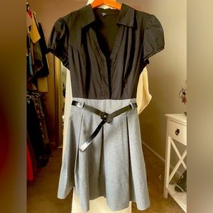 Selé Black & Gray Collared Dress